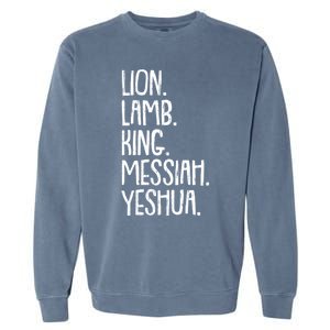 Yeshua Messiah Christmas Xmas Holiday Religious Christian Gift Garment-Dyed Sweatshirt