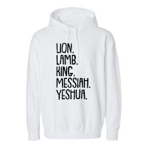 Yeshua Messiah Christmas Xmas Holiday Religious Christian Gift Garment-Dyed Fleece Hoodie