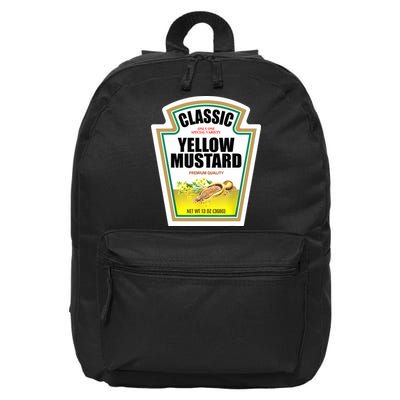 Yellow Mustard Condiment Group Halloween Costume 16 in Basic Backpack