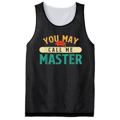 You May Call Me Master College Graduation Graduate Mesh Reversible Basketball Jersey Tank