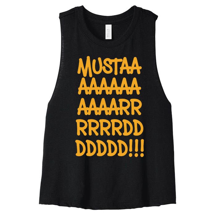 Yellow Mustard Cool Funny Meme Hip Hop Music Graphic Gift Women's Racerback Cropped Tank