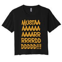 Yellow Mustard Cool Funny Meme Hip Hop Music Graphic Gift Women's Crop Top Tee