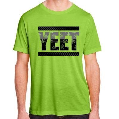 Yeet Meme Cannabis Leaf Pattern Adult ChromaSoft Performance T-Shirt