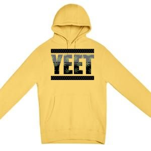 Yeet Meme Cannabis Leaf Pattern Premium Pullover Hoodie