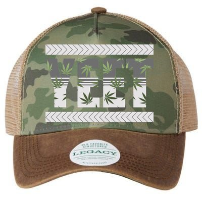 Yeet Meme Cannabis Leaf Pattern Legacy Tie Dye Trucker Hat