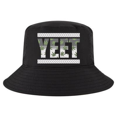 Yeet Meme Cannabis Leaf Pattern Cool Comfort Performance Bucket Hat