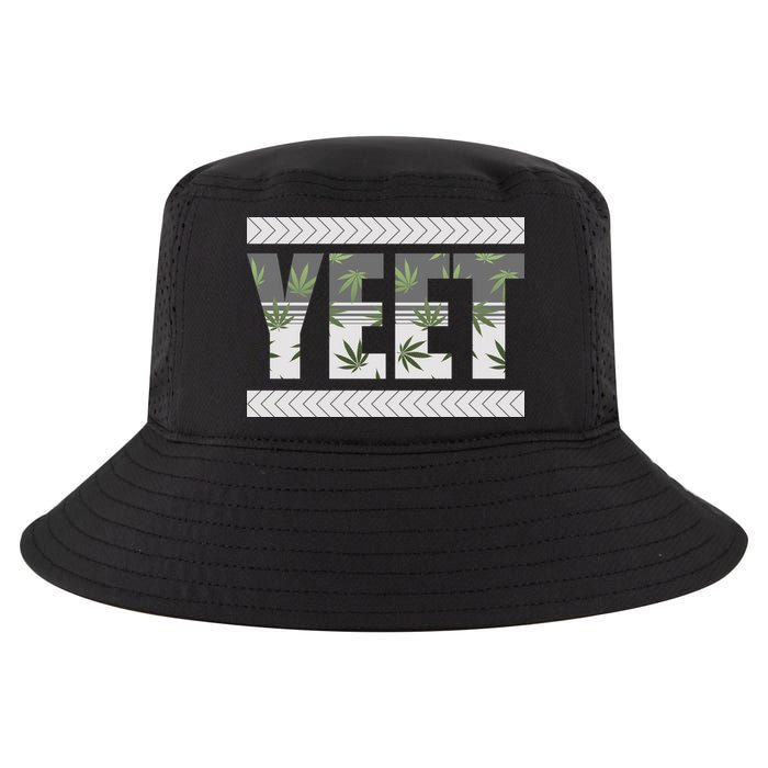 Yeet Meme Cannabis Leaf Pattern Cool Comfort Performance Bucket Hat