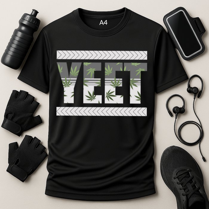Yeet Meme Cannabis Leaf Pattern Performance Shirt
