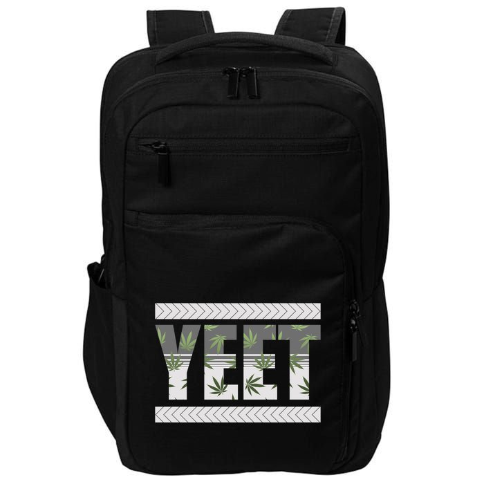 Yeet Meme Cannabis Leaf Pattern Impact Tech Backpack