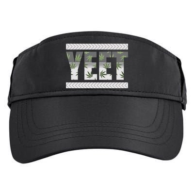 Yeet Meme Cannabis Leaf Pattern Adult Drive Performance Visor