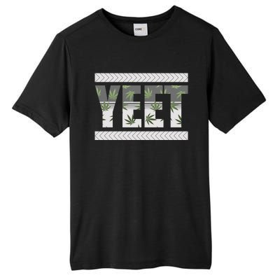 Yeet Meme Cannabis Leaf Pattern Tall Fusion ChromaSoft Performance T-Shirt