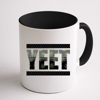 Yeet Meme Cannabis Leaf Pattern Mug