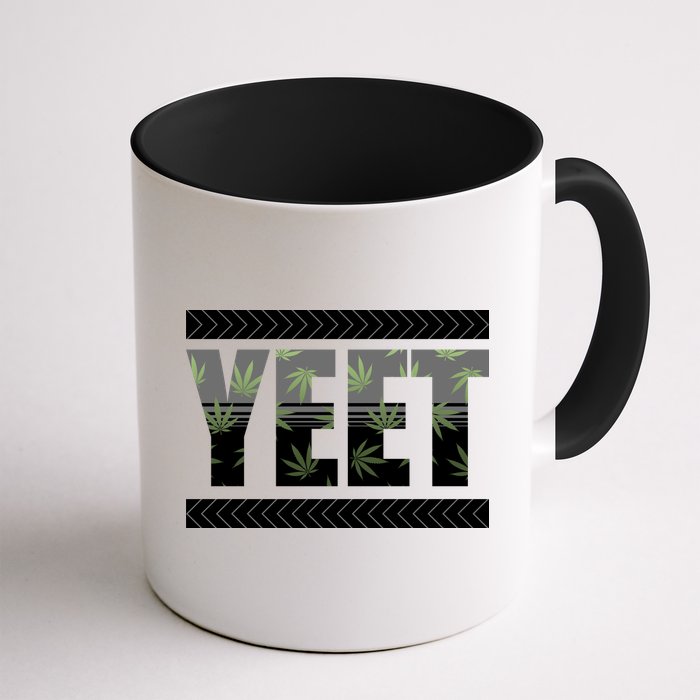 Yeet Meme Cannabis Leaf Pattern Mug