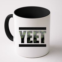 Yeet Meme Cannabis Leaf Pattern Mug