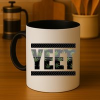 Yeet Meme Cannabis Leaf Pattern Mug