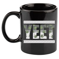 Yeet Meme Cannabis Leaf Pattern 11oz C Handle Ceramic Mug