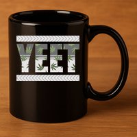 Yeet Meme Cannabis Leaf Pattern 11oz C Handle Ceramic Mug