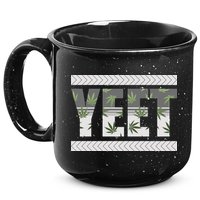 Yeet Meme Cannabis Leaf Pattern 15oz Campfire Ceramic Mug
