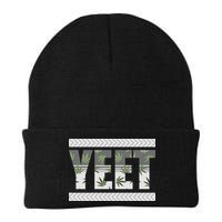 Yeet Meme Cannabis Leaf Pattern Beanie