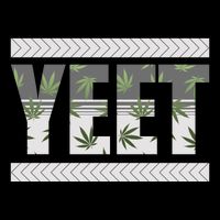 Yeet Meme Cannabis Leaf Pattern Drawstring Bag