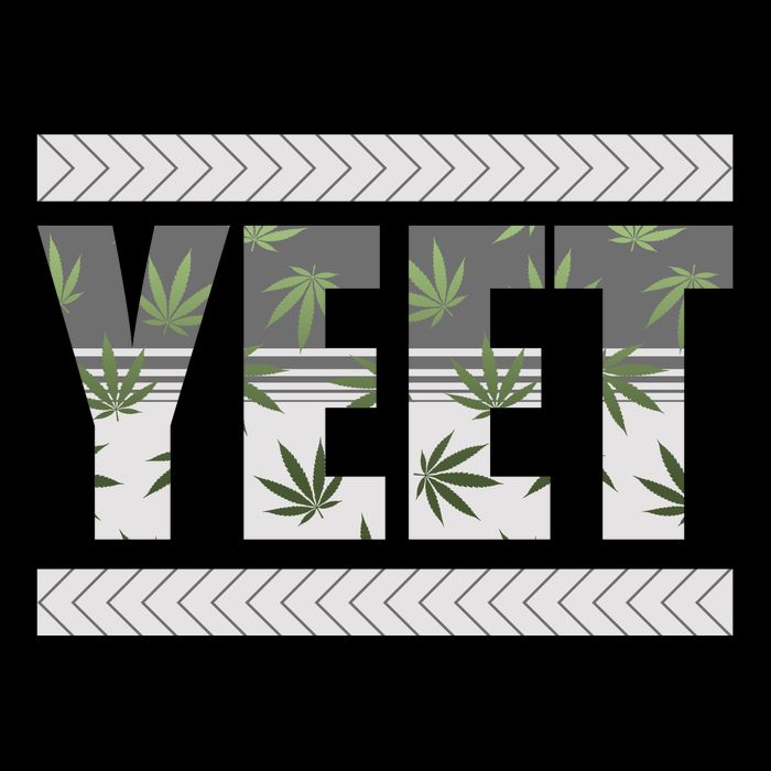 Yeet Meme Cannabis Leaf Pattern Drawstring Bag