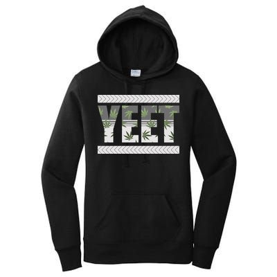 Yeet Meme Cannabis Leaf Pattern Women's Pullover Hoodie