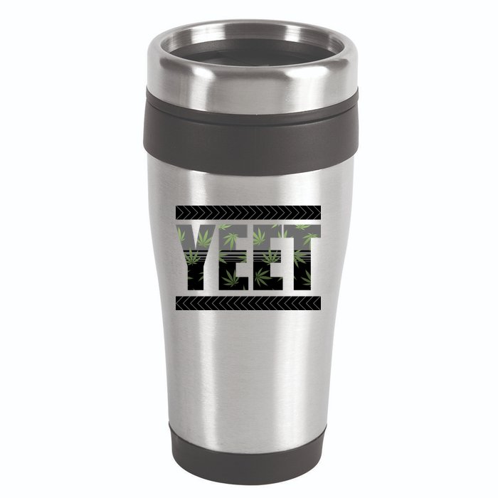 Yeet Meme Cannabis Leaf Pattern 16oz Travel Tumbler