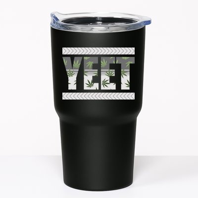 Yeet Meme Cannabis Leaf Pattern Tumbler