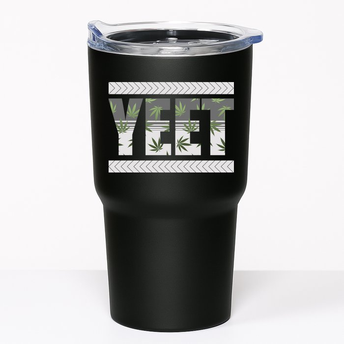 Yeet Meme Cannabis Leaf Pattern Tumbler