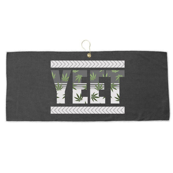 Yeet Meme Cannabis Leaf Pattern Large Microfiber Waffle Golf Towel