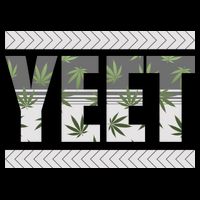 Yeet Meme Cannabis Leaf Pattern Pom Pom 12in Knit Beanie