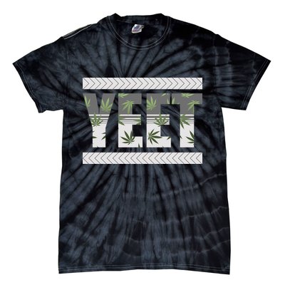 Yeet Meme Cannabis Leaf Pattern Tie-Dye T-Shirt