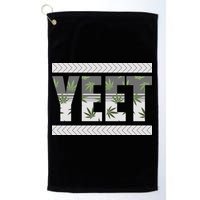 Yeet Meme Cannabis Leaf Pattern Golf Towel