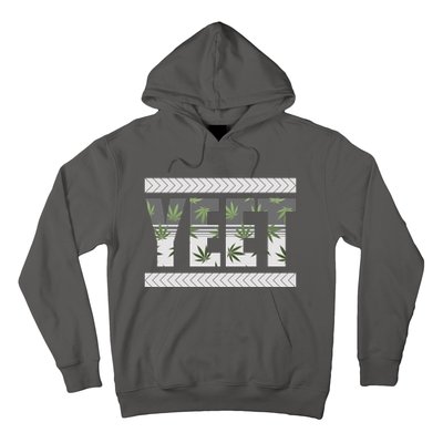 Yeet Meme Cannabis Leaf Pattern Hoodie