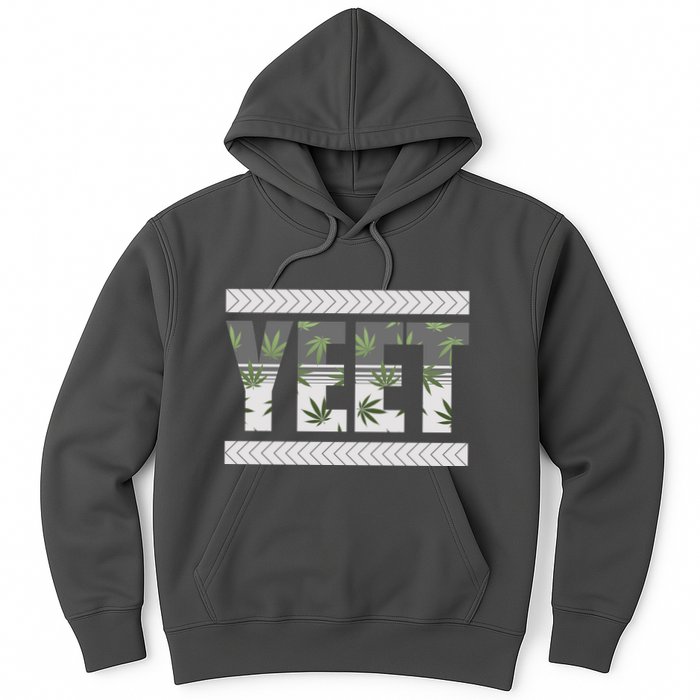 Yeet Meme Cannabis Leaf Pattern Hoodie
