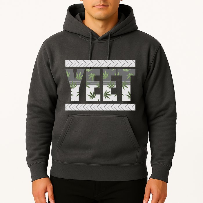 Yeet Meme Cannabis Leaf Pattern Hoodie