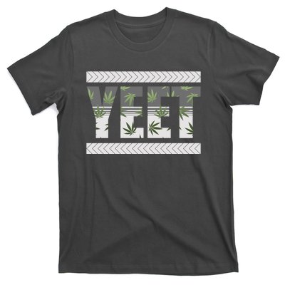 Yeet Meme Cannabis Leaf Pattern T-Shirt