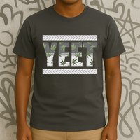 Yeet Meme Cannabis Leaf Pattern T-Shirt