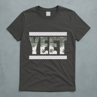 Yeet Meme Cannabis Leaf Pattern T-Shirt