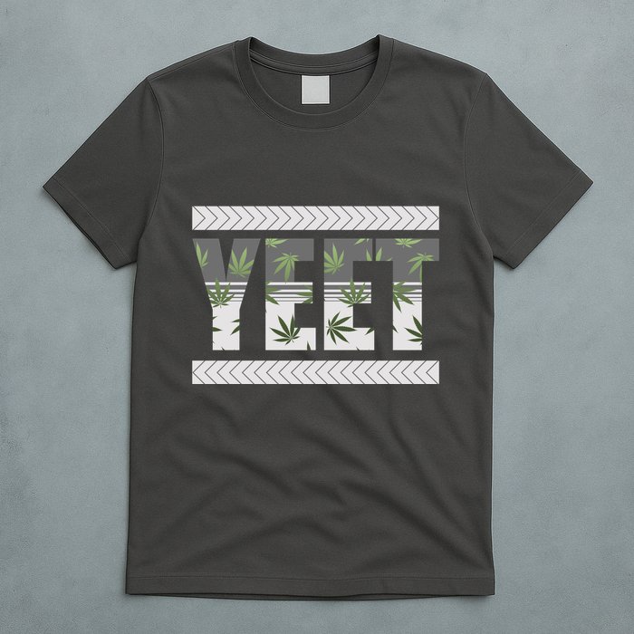 Yeet Meme Cannabis Leaf Pattern T-Shirt