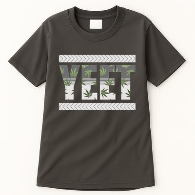 Yeet Meme Cannabis Leaf Pattern Tall T-Shirt