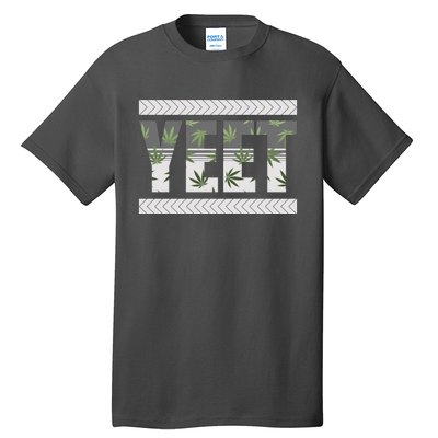 Yeet Meme Cannabis Leaf Pattern Tall T-Shirt