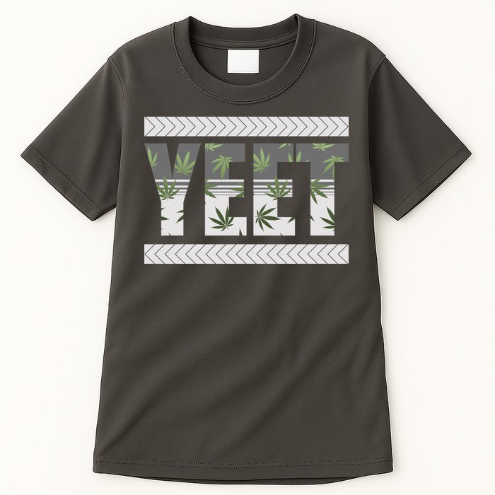 Yeet Meme Cannabis Leaf Pattern Tall T-Shirt