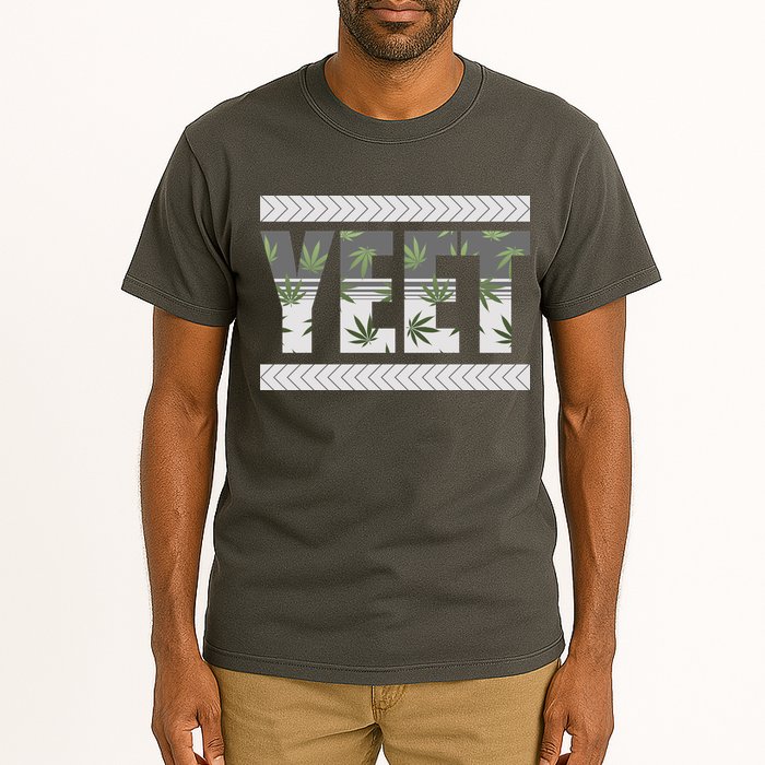 Yeet Meme Cannabis Leaf Pattern Tall T-Shirt