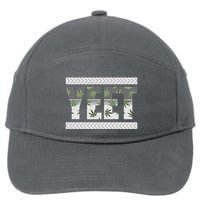 Yeet Meme Cannabis Leaf Pattern 7-Panel Snapback Hat
