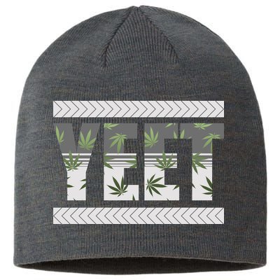 Yeet Meme Cannabis Leaf Pattern Sustainable Beanie