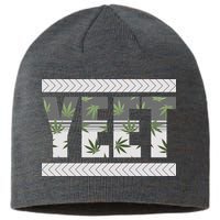 Yeet Meme Cannabis Leaf Pattern Sustainable Beanie