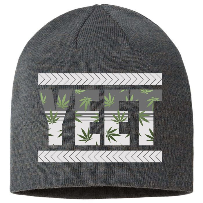 Yeet Meme Cannabis Leaf Pattern Sustainable Beanie