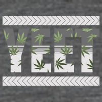 Yeet Meme Cannabis Leaf Pattern Magnet
