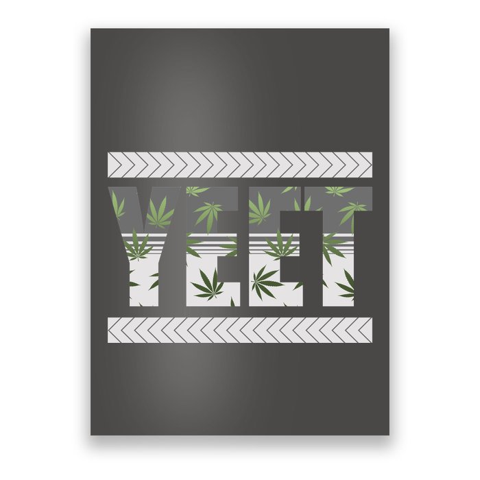 Yeet Meme Cannabis Leaf Pattern Poster